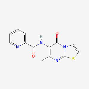 molecular formula C13H10N4O2S B6483215 N-{7-methyl-5-oxo-5H-[1,3]thiazolo[3,2-a]pyrimidin-6-yl}pyridine-2-carboxamide CAS No. 941878-70-2