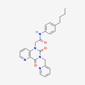 molecular formula C25H25N5O3 B6483223 N-(4-butylphenyl)-2-{2,4-dioxo-3-[(pyridin-2-yl)methyl]-1H,2H,3H,4H-pyrido[3,2-d]pyrimidin-1-yl}acetamide CAS No. 941901-27-5