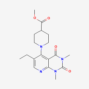 molecular formula C18H24N4O4 B6483271 methyl 1-{6-ethyl-1,3-dimethyl-2,4-dioxo-1H,2H,3H,4H-pyrido[2,3-d]pyrimidin-5-yl}piperidine-4-carboxylate CAS No. 941910-03-8