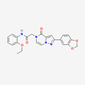 molecular formula C23H20N4O5 B6483279 2-[2-(2H-1,3-benzodioxol-5-yl)-4-oxo-4H,5H-pyrazolo[1,5-a]pyrazin-5-yl]-N-(2-ethoxyphenyl)acetamide CAS No. 1223906-55-5