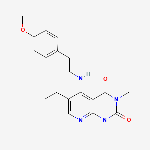 molecular formula C20H24N4O3 B6483281 6-ethyl-5-{[2-(4-methoxyphenyl)ethyl]amino}-1,3-dimethyl-1H,2H,3H,4H-pyrido[2,3-d]pyrimidine-2,4-dione CAS No. 942008-16-4