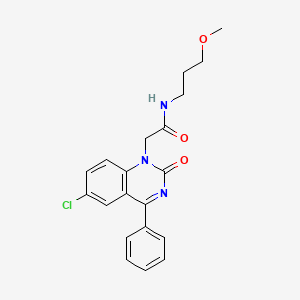 molecular formula C20H20ClN3O3 B6483296 2-(6-chloro-2-oxo-4-phenyl-1,2-dihydroquinazolin-1-yl)-N-(3-methoxypropyl)acetamide CAS No. 1111296-27-5