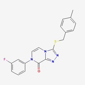 molecular formula C19H15FN4OS B6483416 7-(3-fluorophenyl)-3-{[(4-methylphenyl)methyl]sulfanyl}-7H,8H-[1,2,4]triazolo[4,3-a]pyrazin-8-one CAS No. 1242881-35-1