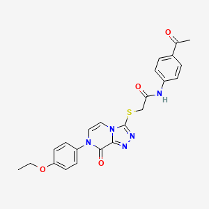 molecular formula C23H21N5O4S B6483425 N-(4-acetylphenyl)-2-{[7-(4-ethoxyphenyl)-8-oxo-7H,8H-[1,2,4]triazolo[4,3-a]pyrazin-3-yl]sulfanyl}acetamide CAS No. 1223760-99-3