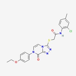 molecular formula C22H20ClN5O3S B6483452 N-(2-chloro-4-methylphenyl)-2-{[7-(4-ethoxyphenyl)-8-oxo-7H,8H-[1,2,4]triazolo[4,3-a]pyrazin-3-yl]sulfanyl}acetamide CAS No. 1224008-47-2