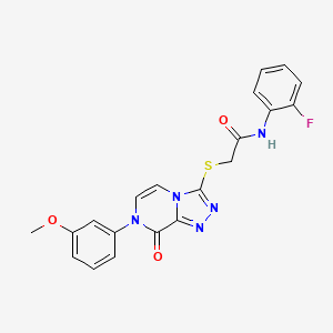 N-(2-fluorophenyl)-2-{[7-(3-methoxyphenyl)-8-oxo-7H,8H-[1,2,4]triazolo[4,3-a]pyrazin-3-yl]sulfanyl}acetamide