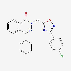 molecular formula C23H15ClN4O2 B6483476 2-{[3-(4-chlorophenyl)-1,2,4-oxadiazol-5-yl]methyl}-4-phenyl-1,2-dihydrophthalazin-1-one CAS No. 1184977-92-1