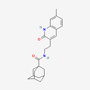 molecular formula C23H28N2O2 B6483507 N-[2-(7-methyl-2-oxo-1,2-dihydroquinolin-3-yl)ethyl]adamantane-1-carboxamide CAS No. 851405-18-0