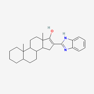 molecular formula C26H34N2O B6483509 13-(2,3-dihydro-1H-1,3-benzodiazol-2-ylidene)-2,15-dimethyltetracyclo[8.7.0.0^{2,7}.0^{11,15}]heptadecan-14-one CAS No. 1044266-80-9