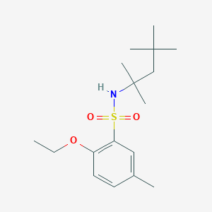 molecular formula C17H29NO3S B6483522 2-ethoxy-5-methyl-N-(2,4,4-trimethylpentan-2-yl)benzene-1-sulfonamide CAS No. 1246822-90-1