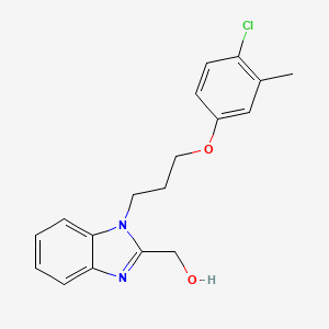 molecular formula C18H19ClN2O2 B6483525 {1-[3-(4-chloro-3-methylphenoxy)propyl]-1H-1,3-benzodiazol-2-yl}methanol CAS No. 853752-80-4