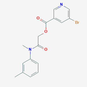 [methyl(3-methylphenyl)carbamoyl]methyl 5-bromopyridine-3-carboxylate