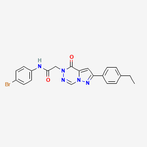 molecular formula C21H18BrN5O2 B6483541 N-(4-bromophenyl)-2-[2-(4-ethylphenyl)-4-oxo-4H,5H-pyrazolo[1,5-d][1,2,4]triazin-5-yl]acetamide CAS No. 1291863-80-3