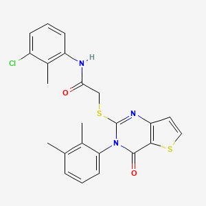 molecular formula C23H20ClN3O2S2 B6483569 N-(3-chloro-2-methylphenyl)-2-{[3-(2,3-dimethylphenyl)-4-oxo-3H,4H-thieno[3,2-d]pyrimidin-2-yl]sulfanyl}acetamide CAS No. 1291868-08-0