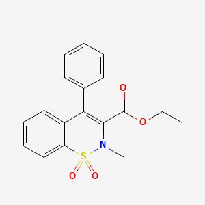 molecular formula C18H17NO4S B6483606 ethyl 2-methyl-1,1-dioxo-4-phenyl-2H-1lambda6,2-benzothiazine-3-carboxylate CAS No. 1291866-09-5