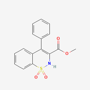 molecular formula C16H13NO4S B6483615 methyl 1,1-dioxo-4-phenyl-2H-1lambda6,2-benzothiazine-3-carboxylate CAS No. 1291839-86-5