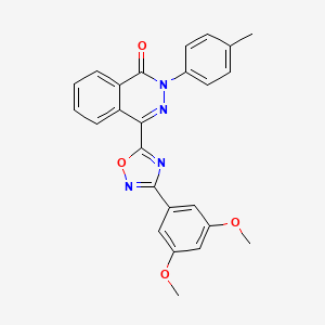 molecular formula C25H20N4O4 B6483643 4-[3-(3,5-dimethoxyphenyl)-1,2,4-oxadiazol-5-yl]-2-(4-methylphenyl)-1,2-dihydrophthalazin-1-one CAS No. 1291872-29-1