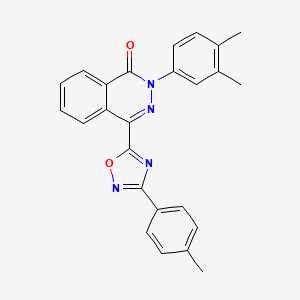 molecular formula C25H20N4O2 B6483649 2-(3,4-dimethylphenyl)-4-[3-(4-methylphenyl)-1,2,4-oxadiazol-5-yl]-1,2-dihydrophthalazin-1-one CAS No. 1291853-02-5