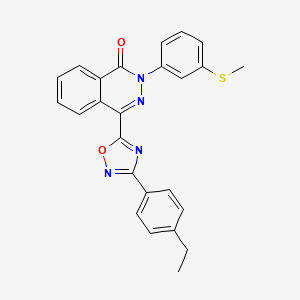 molecular formula C25H20N4O2S B6483666 4-[3-(4-ethylphenyl)-1,2,4-oxadiazol-5-yl]-2-[3-(methylsulfanyl)phenyl]-1,2-dihydrophthalazin-1-one CAS No. 1291862-12-8