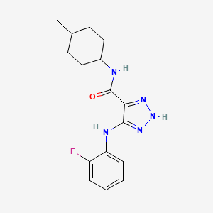 molecular formula C16H20FN5O B6483694 5-[(2-fluorophenyl)amino]-N-(4-methylcyclohexyl)-1H-1,2,3-triazole-4-carboxamide CAS No. 1291872-08-6