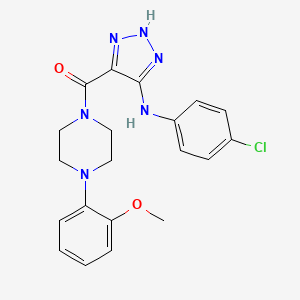 molecular formula C20H21ClN6O2 B6483700 N-(4-chlorophenyl)-4-[4-(2-methoxyphenyl)piperazine-1-carbonyl]-1H-1,2,3-triazol-5-amine CAS No. 1291867-86-1