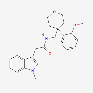 molecular formula C24H28N2O3 B6483740 N-{[4-(2-methoxyphenyl)oxan-4-yl]methyl}-2-(1-methyl-1H-indol-3-yl)acetamide CAS No. 1334370-83-0