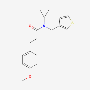 N-cyclopropyl-3-(4-methoxyphenyl)-N-[(thiophen-3-yl)methyl]propanamide