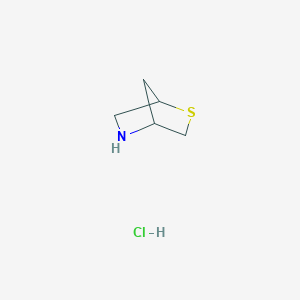 molecular formula C5H10ClNS B6483754 2-thia-5-azabicyclo[2.2.1]heptane hydrochloride CAS No. 1215499-34-5