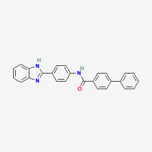 molecular formula C26H19N3O B6483760 N-[4-(1H-1,3-benzodiazol-2-yl)phenyl]-[1,1'-biphenyl]-4-carboxamide CAS No. 476633-93-9