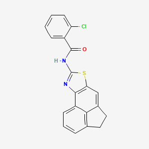 molecular formula C20H13ClN2OS B6483763 2-chloro-N-{5-thia-3-azatetracyclo[6.6.1.0^{2,6}.0^{11,15}]pentadeca-1(15),2(6),3,7,11,13-hexaen-4-yl}benzamide CAS No. 477325-67-0