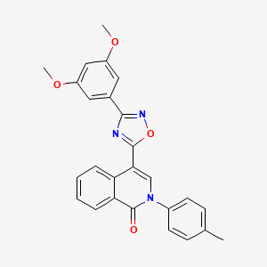 molecular formula C26H21N3O4 B6483787 4-[3-(3,5-dimethoxyphenyl)-1,2,4-oxadiazol-5-yl]-2-(4-methylphenyl)-1,2-dihydroisoquinolin-1-one CAS No. 1326929-53-6