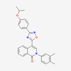 2-(3,4-dimethylphenyl)-4-{3-[4-(propan-2-yloxy)phenyl]-1,2,4-oxadiazol-5-yl}-1,2-dihydroisoquinolin-1-one