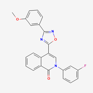 molecular formula C24H16FN3O3 B6483821 2-(3-fluorophenyl)-4-[3-(3-methoxyphenyl)-1,2,4-oxadiazol-5-yl]-1,2-dihydroisoquinolin-1-one CAS No. 1326895-41-3