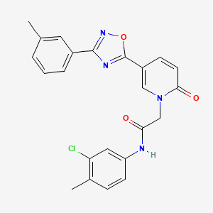 molecular formula C23H19ClN4O3 B6483870 N-(3-chloro-4-methylphenyl)-2-{5-[3-(3-methylphenyl)-1,2,4-oxadiazol-5-yl]-2-oxo-1,2-dihydropyridin-1-yl}acetamide CAS No. 1326831-76-8