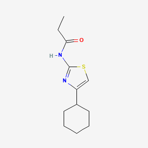 molecular formula C12H18N2OS B6483982 N-(4-cyclohexylthiazol-2-yl)propionamide CAS No. 536736-91-1
