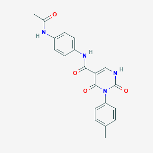 molecular formula C20H18N4O4 B6483986 N-(4-acetamidophenyl)-3-(4-methylphenyl)-2,4-dioxo-1,2,3,4-tetrahydropyrimidine-5-carboxamide CAS No. 863611-26-1
