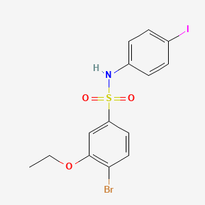 molecular formula C14H13BrINO3S B6484015 4-bromo-3-ethoxy-N-(4-iodophenyl)benzene-1-sulfonamide CAS No. 2419420-08-7
