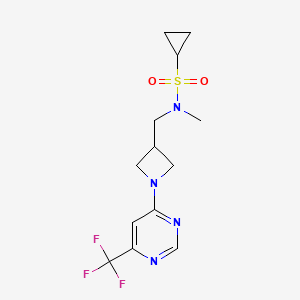 molecular formula C13H17F3N4O2S B6484025 N-methyl-N-({1-[6-(trifluoromethyl)pyrimidin-4-yl]azetidin-3-yl}methyl)cyclopropanesulfonamide CAS No. 2549038-57-3