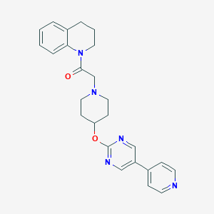 molecular formula C25H27N5O2 B6484026 2-(4-{[5-(pyridin-4-yl)pyrimidin-2-yl]oxy}piperidin-1-yl)-1-(1,2,3,4-tetrahydroquinolin-1-yl)ethan-1-one CAS No. 2549007-48-7