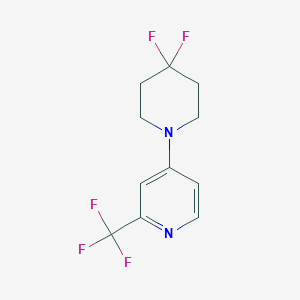 molecular formula C11H11F5N2 B6484046 4-(4,4-difluoropiperidin-1-yl)-2-(trifluoromethyl)pyridine CAS No. 2549031-41-4