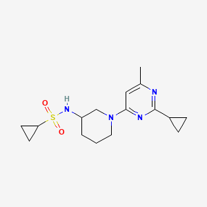 molecular formula C16H24N4O2S B6484060 N-[1-(2-cyclopropyl-6-methylpyrimidin-4-yl)piperidin-3-yl]cyclopropanesulfonamide CAS No. 2640842-90-4