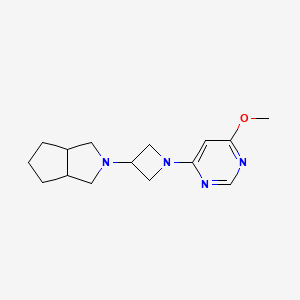 molecular formula C15H22N4O B6484075 4-methoxy-6-(3-{octahydrocyclopenta[c]pyrrol-2-yl}azetidin-1-yl)pyrimidine CAS No. 2640954-69-2
