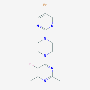 molecular formula C14H16BrFN6 B6484082 4-[4-(5-bromopyrimidin-2-yl)piperazin-1-yl]-5-fluoro-2,6-dimethylpyrimidine CAS No. 2640944-65-4