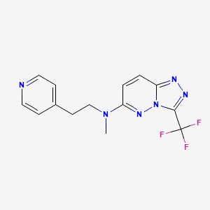 molecular formula C14H13F3N6 B6484107 N-methyl-N-[2-(pyridin-4-yl)ethyl]-3-(trifluoromethyl)-[1,2,4]triazolo[4,3-b]pyridazin-6-amine CAS No. 2549021-69-2