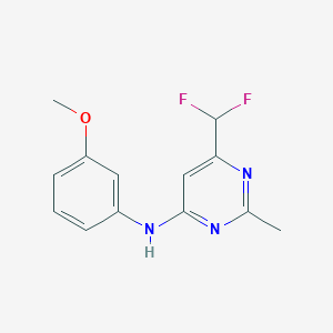 6-(difluoromethyl)-N-(3-methoxyphenyl)-2-methylpyrimidin-4-amine