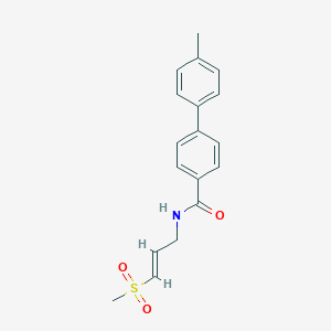 molecular formula C18H19NO3S B6484121 N-[(2E)-3-methanesulfonylprop-2-en-1-yl]-4'-methyl-[1,1'-biphenyl]-4-carboxamide CAS No. 2549133-33-5