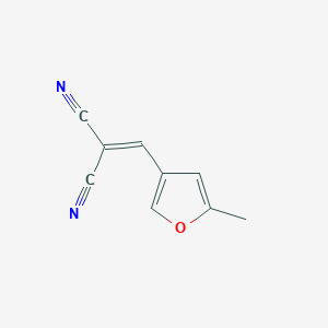 molecular formula C9H6N2O B6484148 2-[(5-methylfuran-3-yl)methylidene]propanedinitrile CAS No. 2548989-33-7