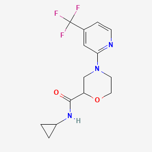 molecular formula C14H16F3N3O2 B6484153 N-cyclopropyl-4-[4-(trifluoromethyl)pyridin-2-yl]morpholine-2-carboxamide CAS No. 2640829-44-1