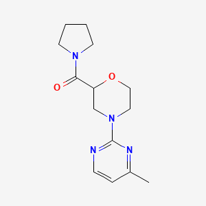 molecular formula C14H20N4O2 B6484164 4-(4-methylpyrimidin-2-yl)-2-(pyrrolidine-1-carbonyl)morpholine CAS No. 2640879-25-8