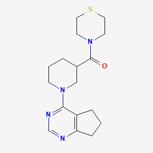 4-(1-{5H,6H,7H-cyclopenta[d]pyrimidin-4-yl}piperidine-3-carbonyl)thiomorpholine